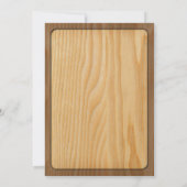 Rustic Surprise 20e anniversaire Invitation Bois (Dos)