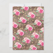 Rustic Sweet Mam & Baby Swan Baby shower Kaart (Achterkant)