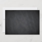 Rustic Swirl Floral Chalkboard Wedding Kaart (Achterkant)