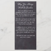 Rustic Sympathie 3 Foto Funeral Prayer Bladwijzer (Achterkant)