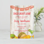 Rustic Taco ‘Bout Love Bridal Shower Invitation (Debout devant)