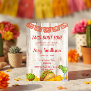 Rustic Taco ‘Bout Love Bruiloftsuitnodiging Kaart