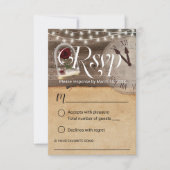 Rustic Tale zo oud als Time Fairytale Weddenschap  RSVP Kaartje (Voorkant)