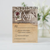 Rustic Tale zo oud als Time Fairytale Weddenschap  RSVP Kaartje (Staand voorkant)