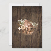 Rustic Tan Bird Wood Country Weddenschap Kaart (Achterkant)