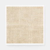 Rustic Tan Burlap Boho Servet (Voorkant)