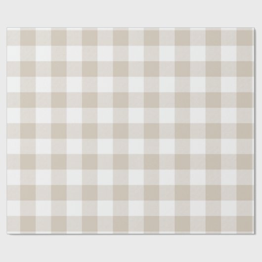 Rustic Tan en White Buffalo Check Pattern Cadeaupapier (Vlak)