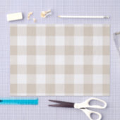 Rustic Tan en White Buffalo Check Pattern Tissuepapier (Craft)