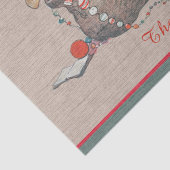 Rustic Tan  Kerstman Tissuepapier (Detail)