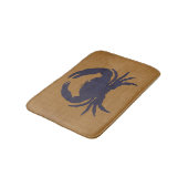 Rustic Tan met Donkerblauwe krab Badmat (Gekanteld)