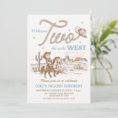Rustic Tan verwelkomt twee The Wild West 2e verjaa Kaart (Staand voorkant)