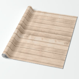 Rustic Tan Wood Cadeaupapier