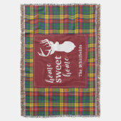 Rustic Tartan Buchanan Plaid Custom Deken (Voorkant Verticaal)