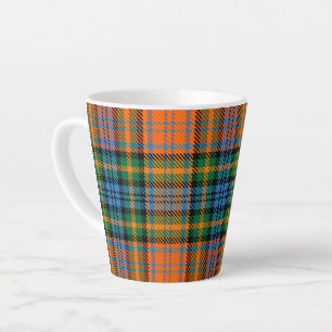 Rustic Tartan Murray Plaid Sinaasappel Blue Check Latte Mok