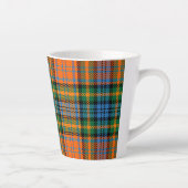 Rustic Tartan Murray Plaid Sinaasappel Blue Check Latte Mok (Rechts)