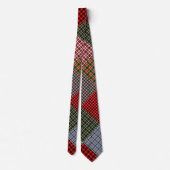 Rustic tartan patchwork neck tie stropdas (Achterkant)