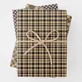 Rustic Tartan Plaid Pattern Three Matching Inpakpapier Vel (In situ)
