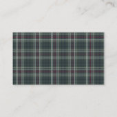 Rustic Tartan Plaid Visitekaartje (Achterkant)