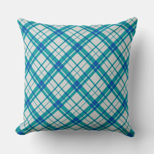 Rustic tartan schotland Brits blauw patroon Kussen