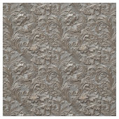 Rustic taupe tooled leather stof (Swatch)