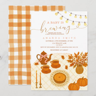 Rustic Tea Party Love is het brouwen van Baby show Kaart