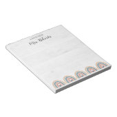 Rustic Teacher Appreciation Boho Rainbow Notitieblok (Schuin)