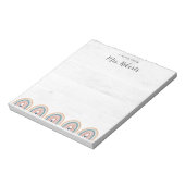 Rustic Teacher Appreciation Boho Rainbow Notitieblok (Gedraaid)