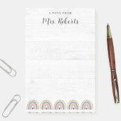 Rustic Teacher Appreciation Boho Rainbow Post-it® Notes