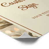 Rustic Terra Cotta Ivory Floral Custom Welcome Poster (Hoek)