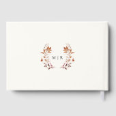 Rustic Terracotta Feuille Mariage de automne livre (Verso)