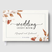 Rustic Terracotta Feuille Mariage de automne livre (Recto)