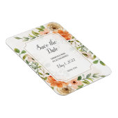 Rustic Terracotta Floral Save the Date Magneet (Rechterzijde)