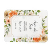 Rustic Terracotta Floral Save the Date Magneet (Horizontaal)