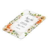 Rustic Terracotta Floral Save the Date Magneet (Linkerzijde)