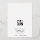 Rustic Terracotta Florals Script Wedding Real Foli Folie Uitnodiging (Achterkant)