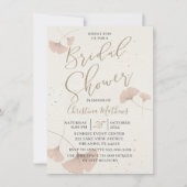Rustic Terracotta Gold Bridal Shower Kaart (Voorkant)