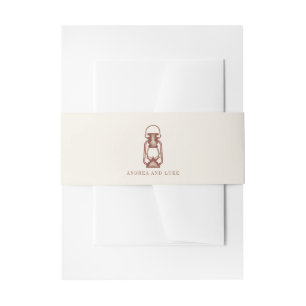  Rustic Terracotta Lantern Wedding Uitnodigingen Wikkel