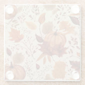 Rustic Terracotta Maple verlaat herfstbruiloft Glazen Onderzetter (Achterkant)