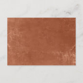 Rustic Terracotta Mexico Wedding Details Informatiekaartje (Achterkant)