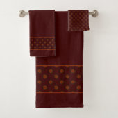 Rustic Terracotta Oranje Modern Mandala Pattern Bad Handdoek (Insitu)