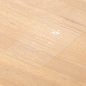 Rustic Terracotta Simple Modern Botanical Wedding Acryl Uitnodigingen (Laagn)