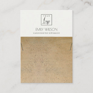 RUSTIC TERRACOTTA TEXTURE LOGO DISPLAY VISITEKAARTJE