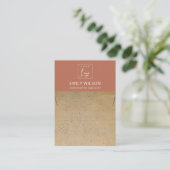 RUSTIC TERRACOTTA TEXTURE LOGO DISPLAY VISITEKAARTJE (Staand voorkant)
