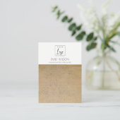 RUSTIC TERRACOTTA TEXTURE LOGO EARRING DISPLAY VISITEKAARTJE (Staand voorkant)