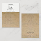 RUSTIC TERRACOTTA TEXTURE LOGO EARRING DISPLAY VISITEKAARTJE (Voorkant / Achterkant)