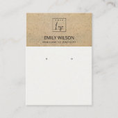 RUSTIC TERRACOTTA TEXTURE LOGO EARRING DISPLAY VISITEKAARTJE (Voorkant)