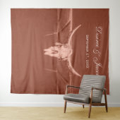 Rustic Terracotta Westerne Bull Koe Wandkleed (In Situ (horizontaal))