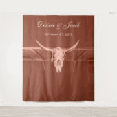 Rustic Terracotta Westerne Bull Koe Wandkleed (Voorkant)