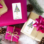 Rustic Texas Christmas Tree Étiquette de balise de