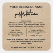 Rustic Texas Cottage Law Eten label sticker (Voorkant)